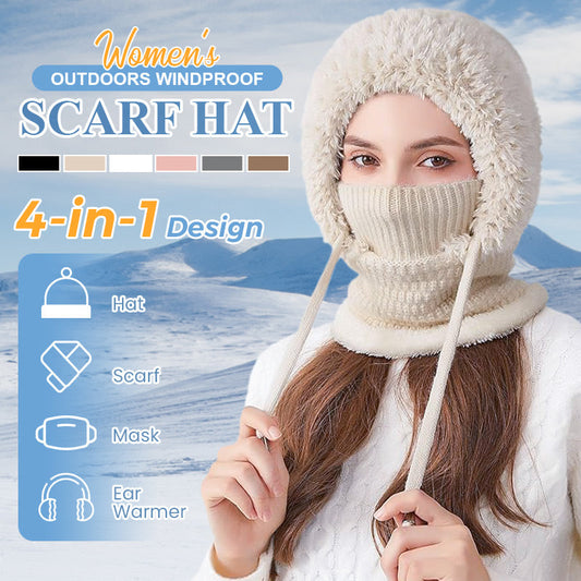 🎅Christmas Sale🎁Women's Outdoors Windproof Scarf Hat