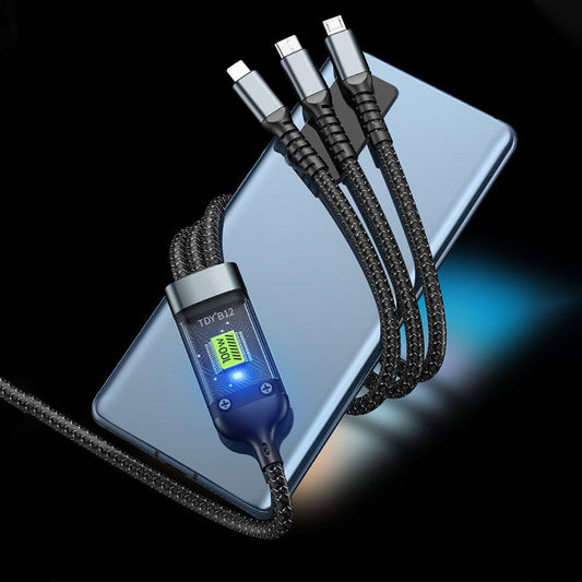 🎅Christmas Pre-sale🎁Transparent Luminous 3-in-1 Super Fast Charging Cable