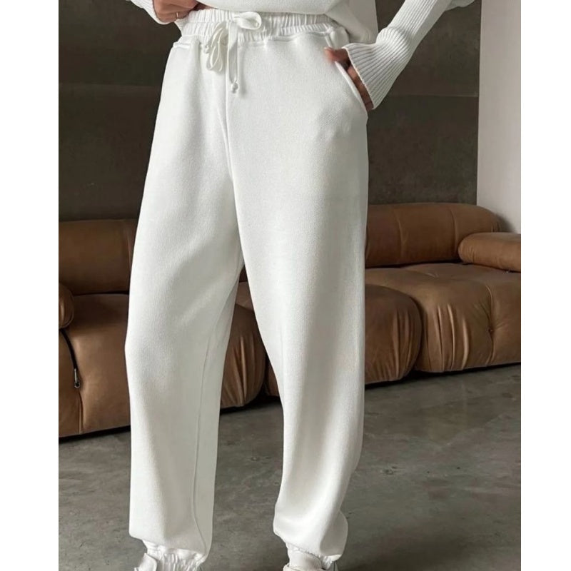 💥💥Women's Casual Sporty 2-Piece Set - Half-Zipper Lapel Top & Matching Jogger-7