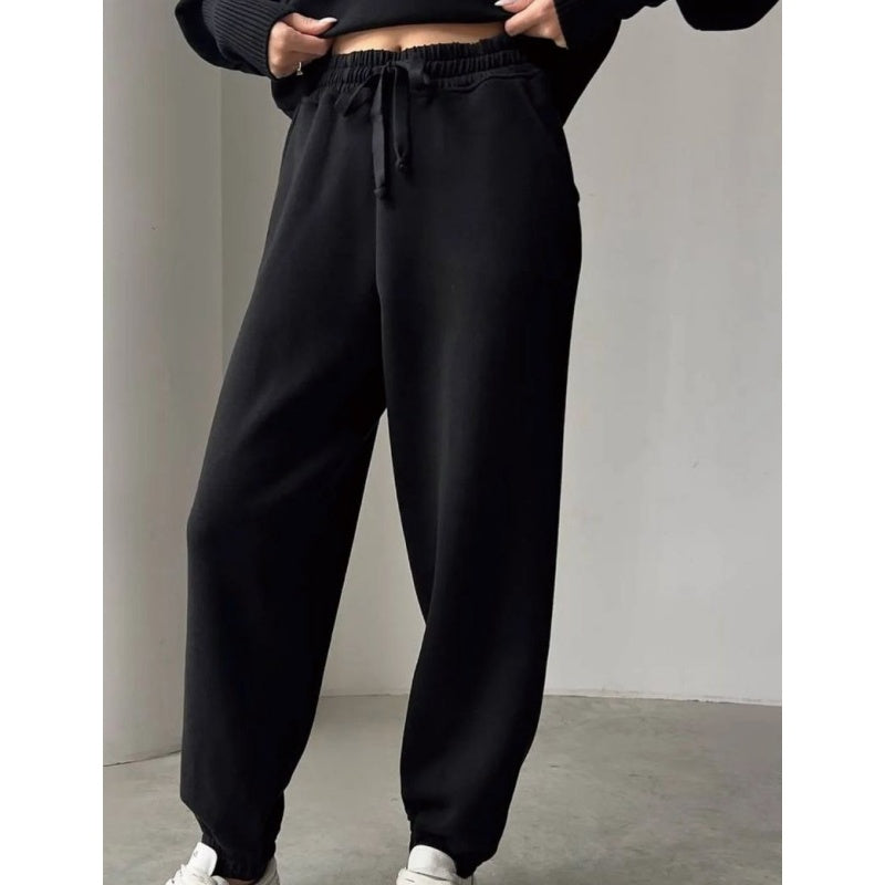 💥💥Women's Casual Sporty 2-Piece Set - Half-Zipper Lapel Top & Matching Jogger-8