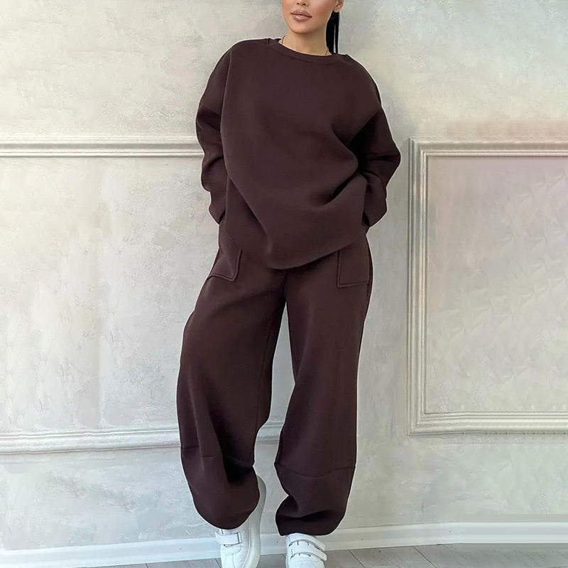 Women’s 2-Piece Oversized Sweatshirt Set-4